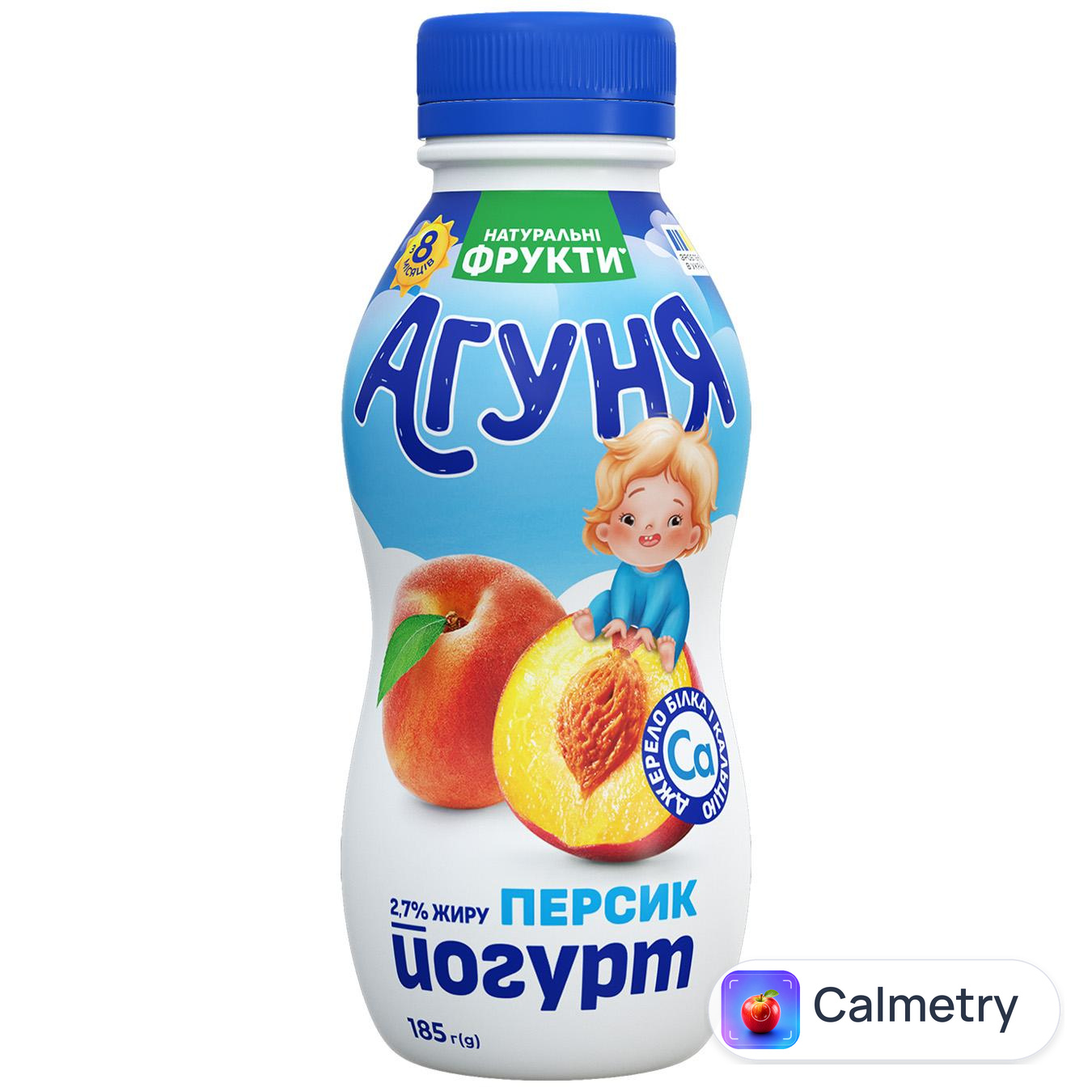 Йогурт Агуша персик 2,7% 200г