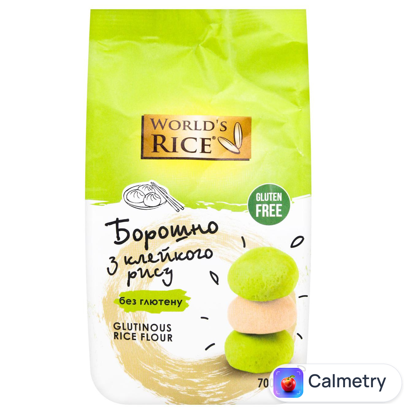 Борошно з клейкого рису World's Rice без глютену 700г — фото продукту