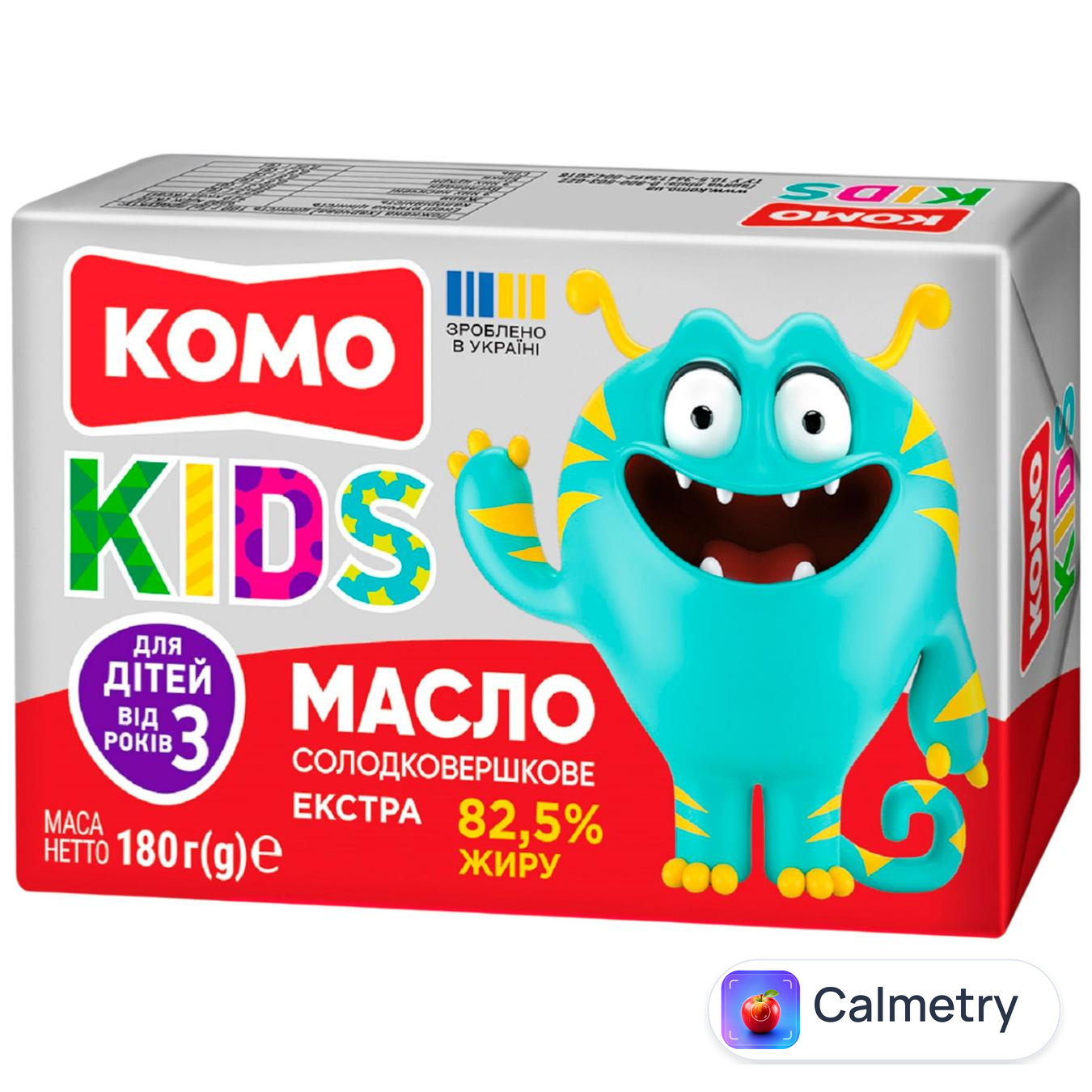 Масло Комо Екстра Kids солодковершкове для дітей від 3-років 82,5% 180г