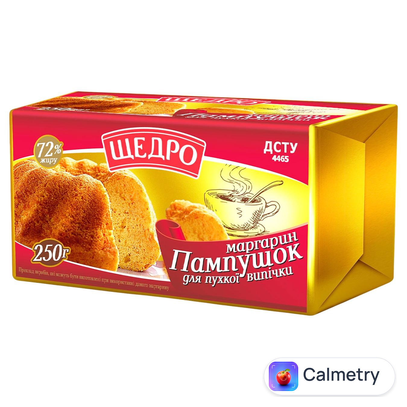 Маргарин Щедро Пампушок для пухкої випічки 72% 250г — фото продукту