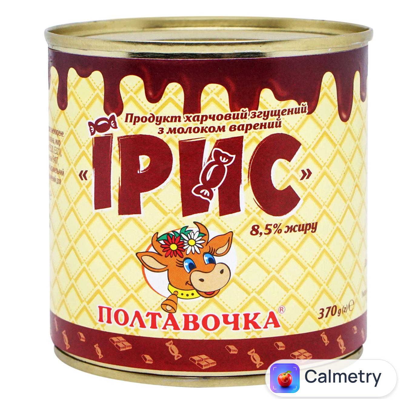 Продукт згущений Полтавочка Ірис варений з рослинним жиром та цукром 8,5% 370г