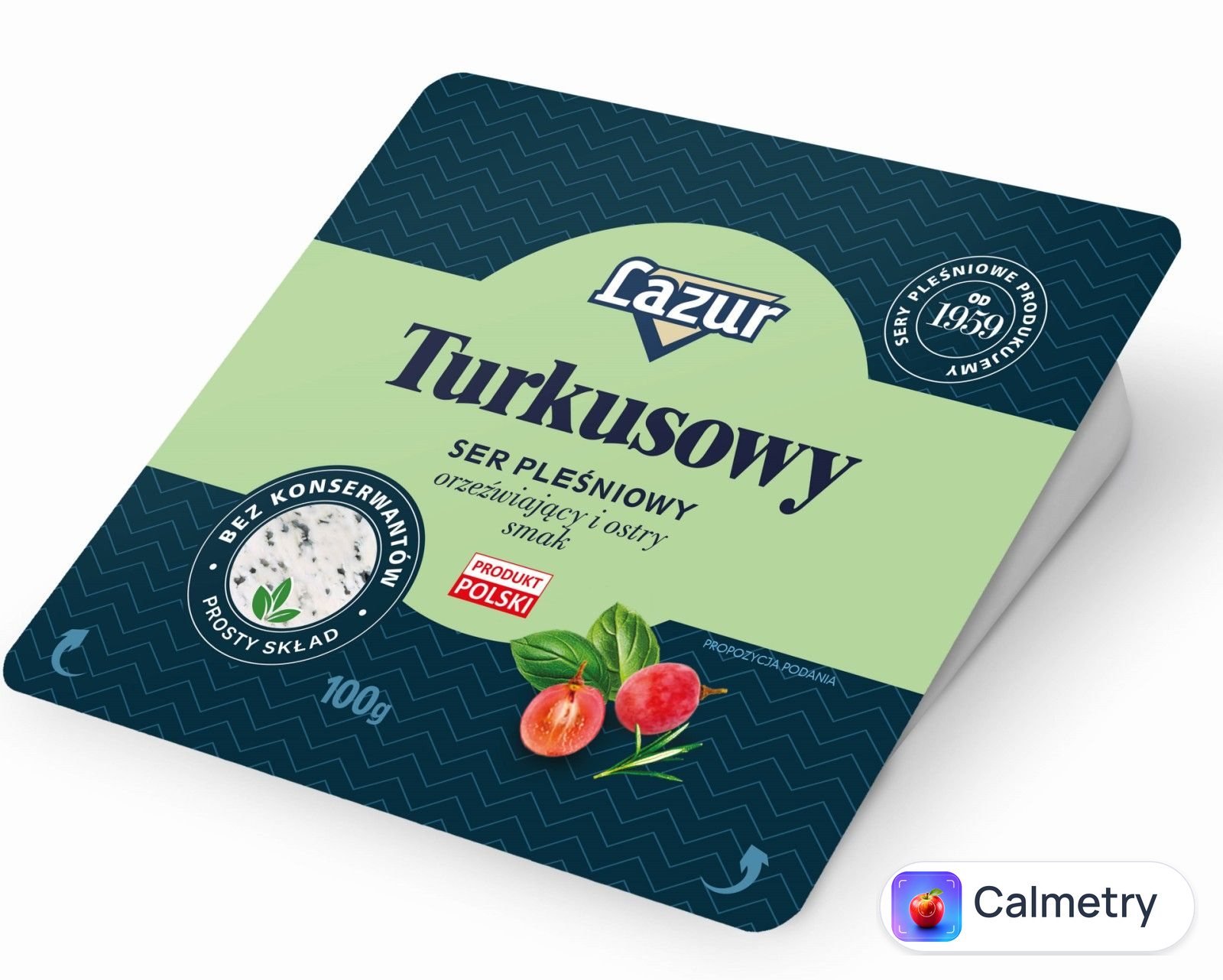 Сир Бірюзовий Lazur з пліснявою 50% 100г Польща