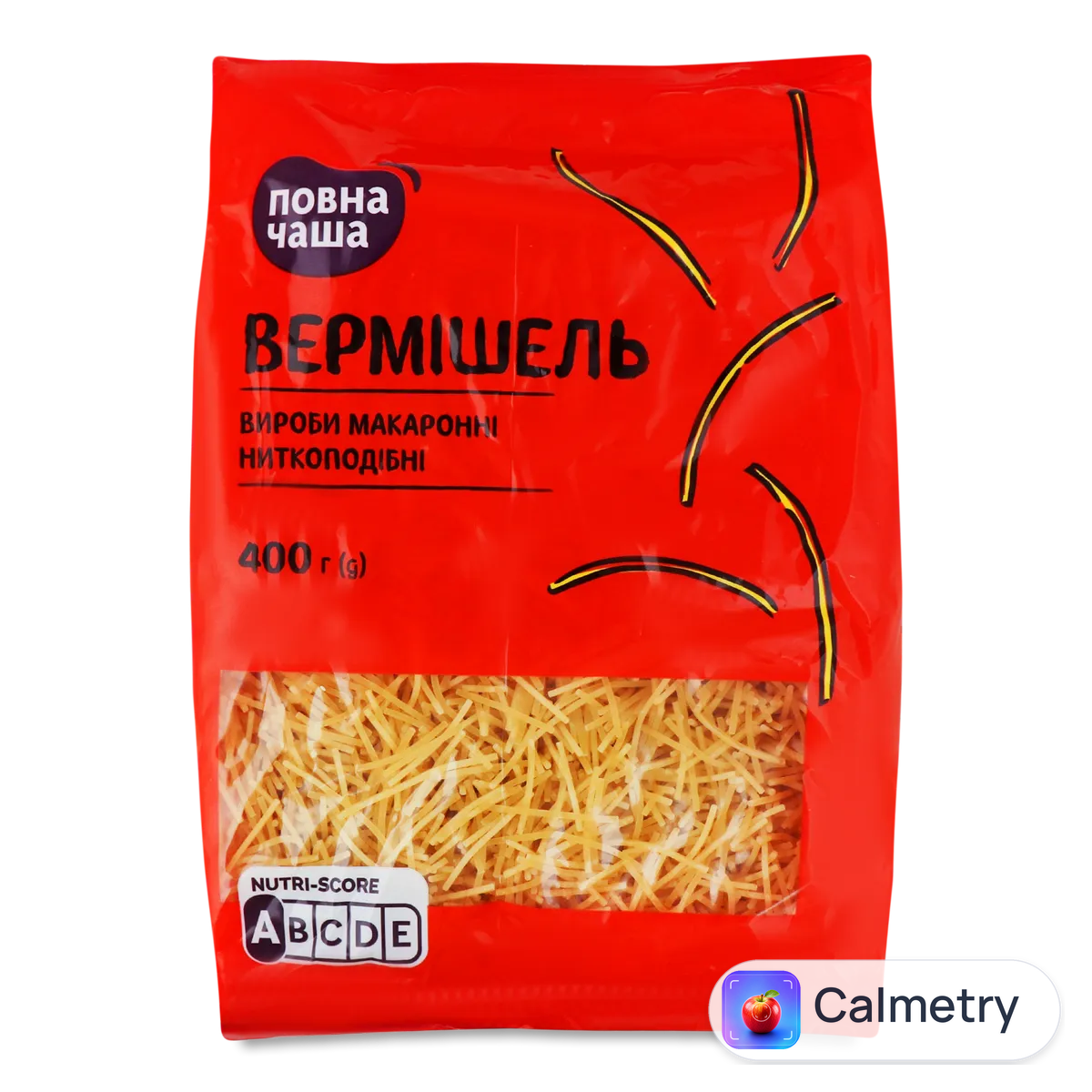 Вироби макаронні «Повна Чаша»® вермішель 0,4кг