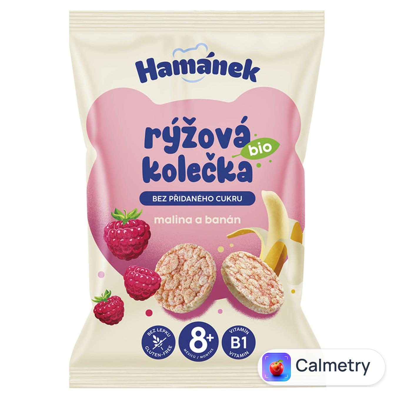 Хлібці рисові Hamanek малина та банан 35г