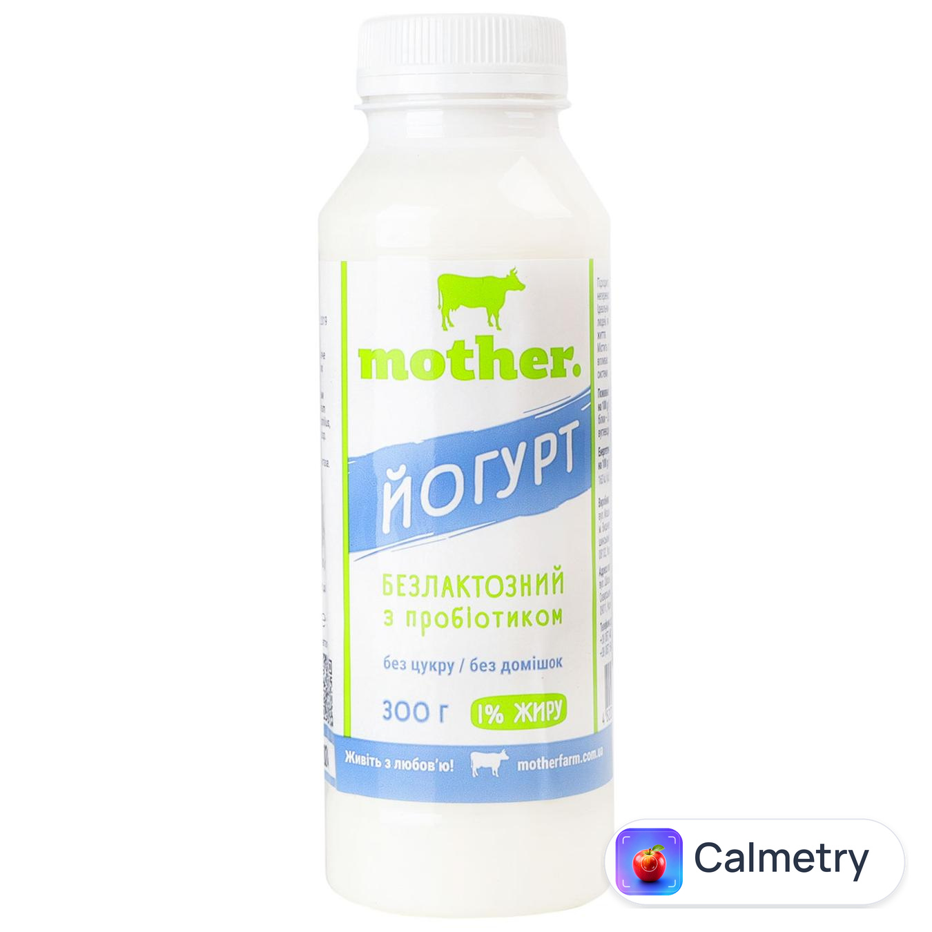Йогурт Mother з пробіотиком безлактозний без цукру 1% 300г