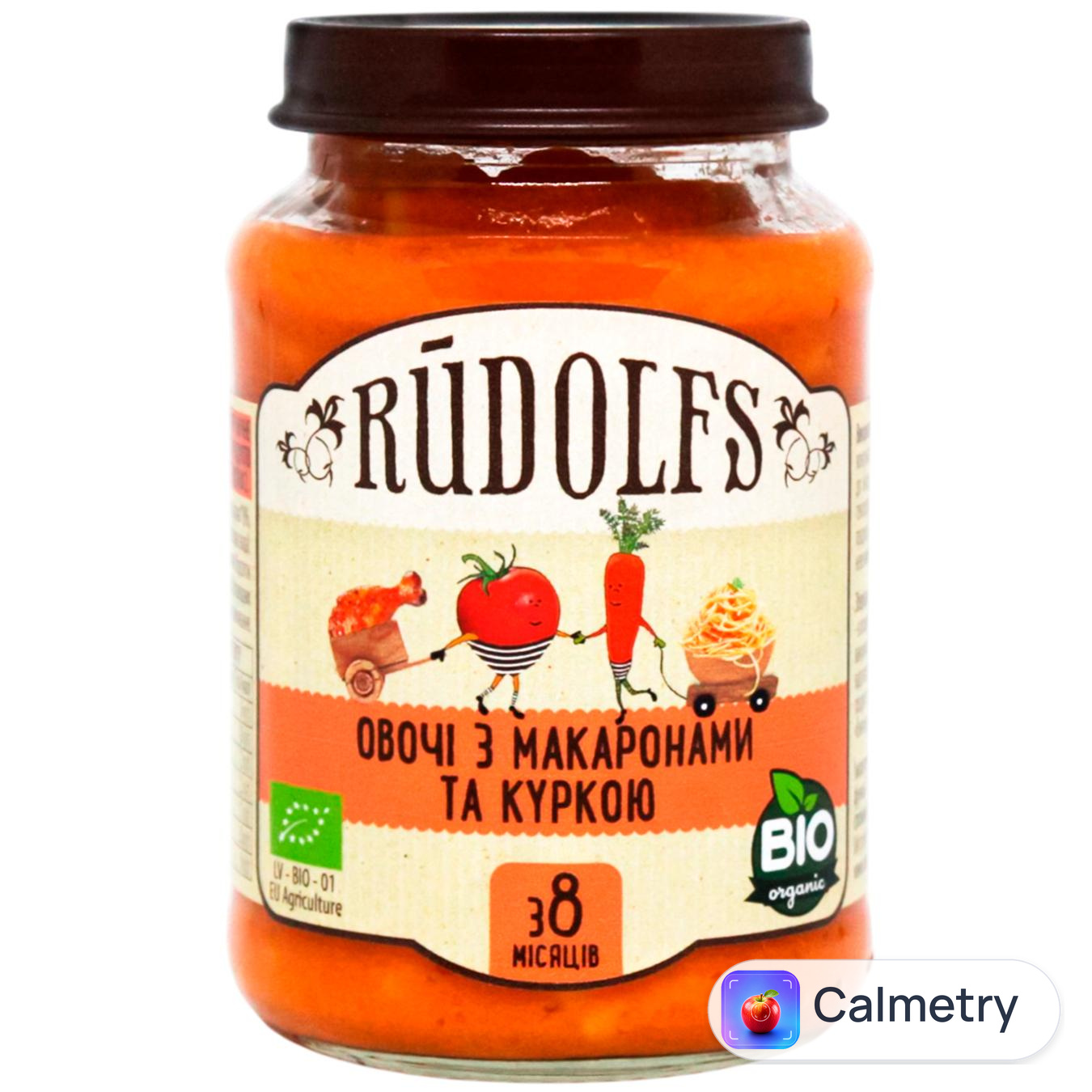 Пюре Rudolfs овочі з макаронами та куркою 190г