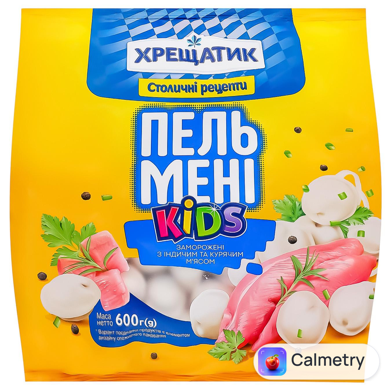 Пельмені Хрещатик Kids з індичим та курячим м'ясом 600г