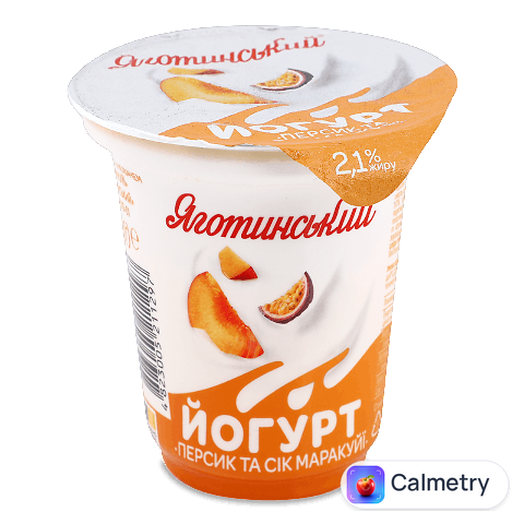 Йогурт Яготинський персик та сік маракуї 2,1%, 260г