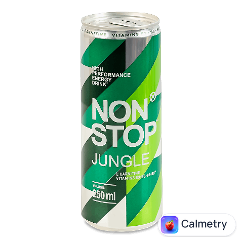 Напій енергетичний Non Stop Jungle Evolution Fresh безалкогольний з/б, 0,25л