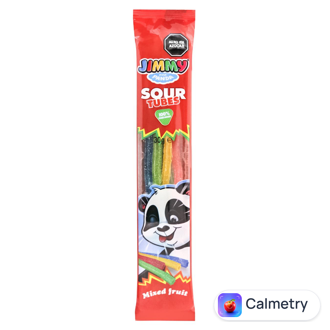 Мармелад Jimmy Sour Tubes з фруктовим смаком кислий 30г — фото продукту