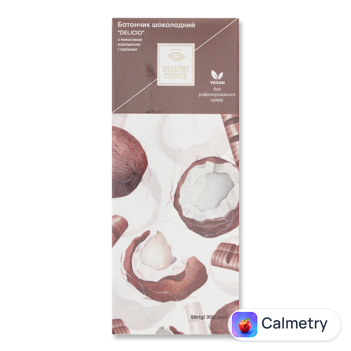 Батончик «Лавка Традицій» Healthy Choice Delicio кокос-карамель-горіх 66г