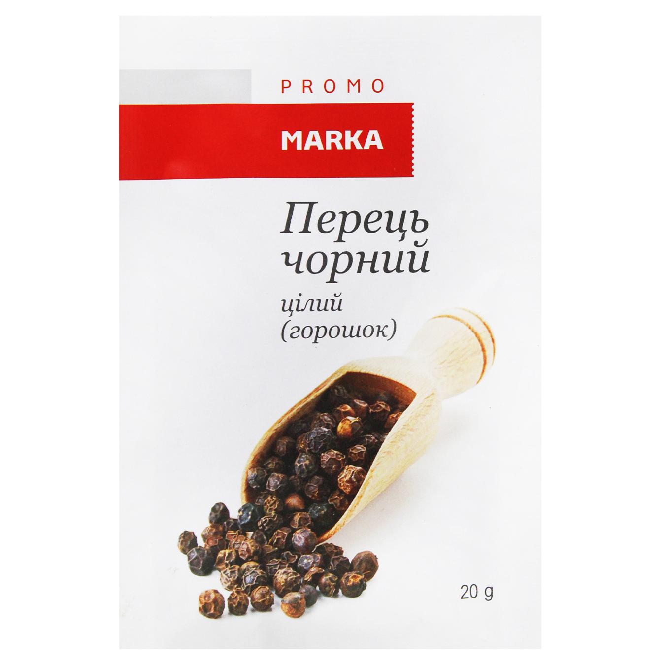 Перець Marka Promo чорний цілий горошок 20г — фото продукту