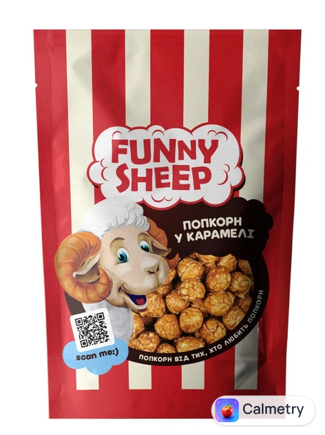 Попкорн Funny Sheep у карамелі 100 г