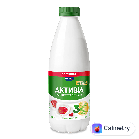 Біфідойогурт Активіа полуниця питний 1,2%, 800г