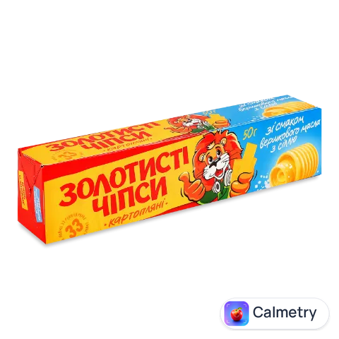 Чипси Золотисті зі смаком вершкового масла з сіллю