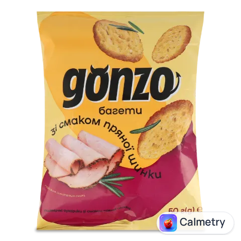 Сухарики Gonzo пшеничні зі смаком пряної шинки