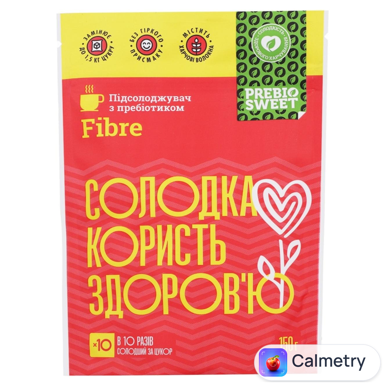 Підсолоджувач Prebiosweet Файбер з пребіотиком 150г — фото продукту