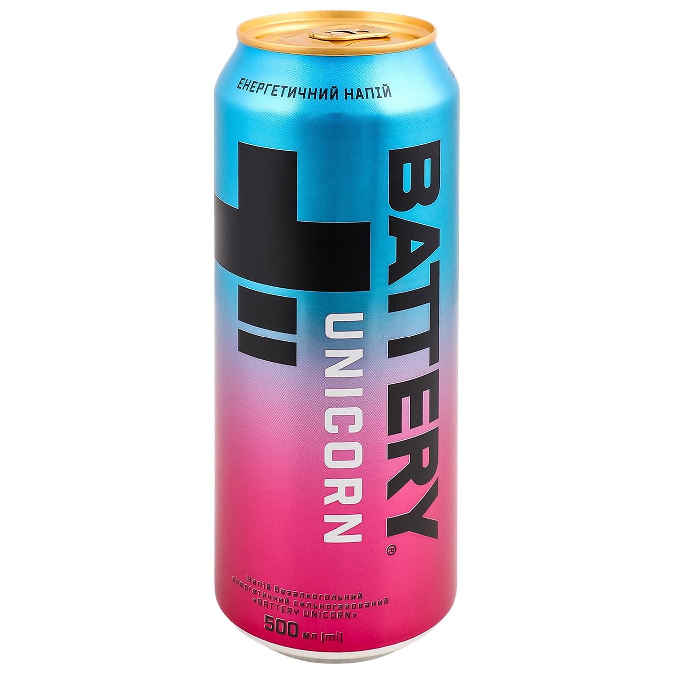 Напій енергетичний Battery Unicorn 0,5л — фото продукту
