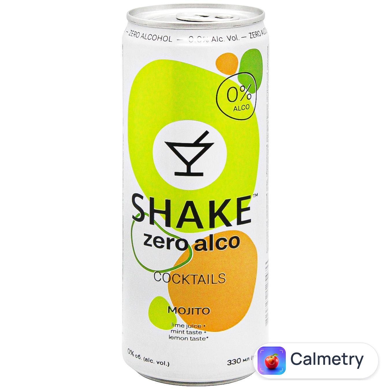 Напій безалкогольний Shake Zero Alco Cocktails Мохіто сильногазований соковмісний 0,33л — фото продукту