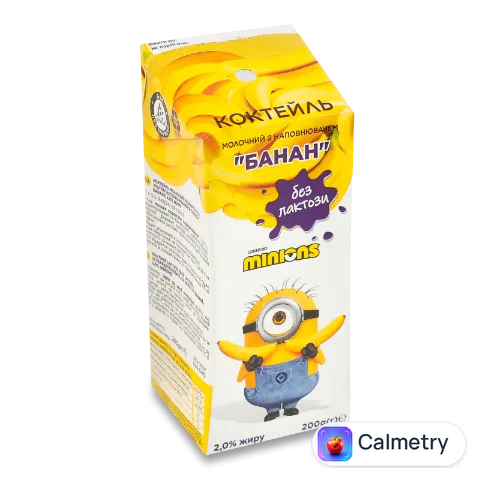Коктейль молочний Minions Банан ультрапастеризований безлактозний 2%
