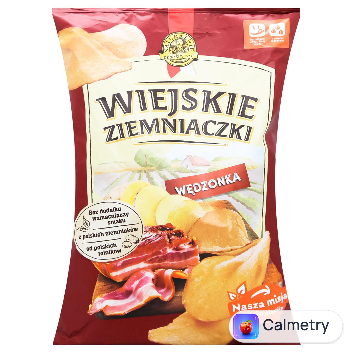 Чипси Wiejskie Ziemniaczki зі смаком бекону 130г