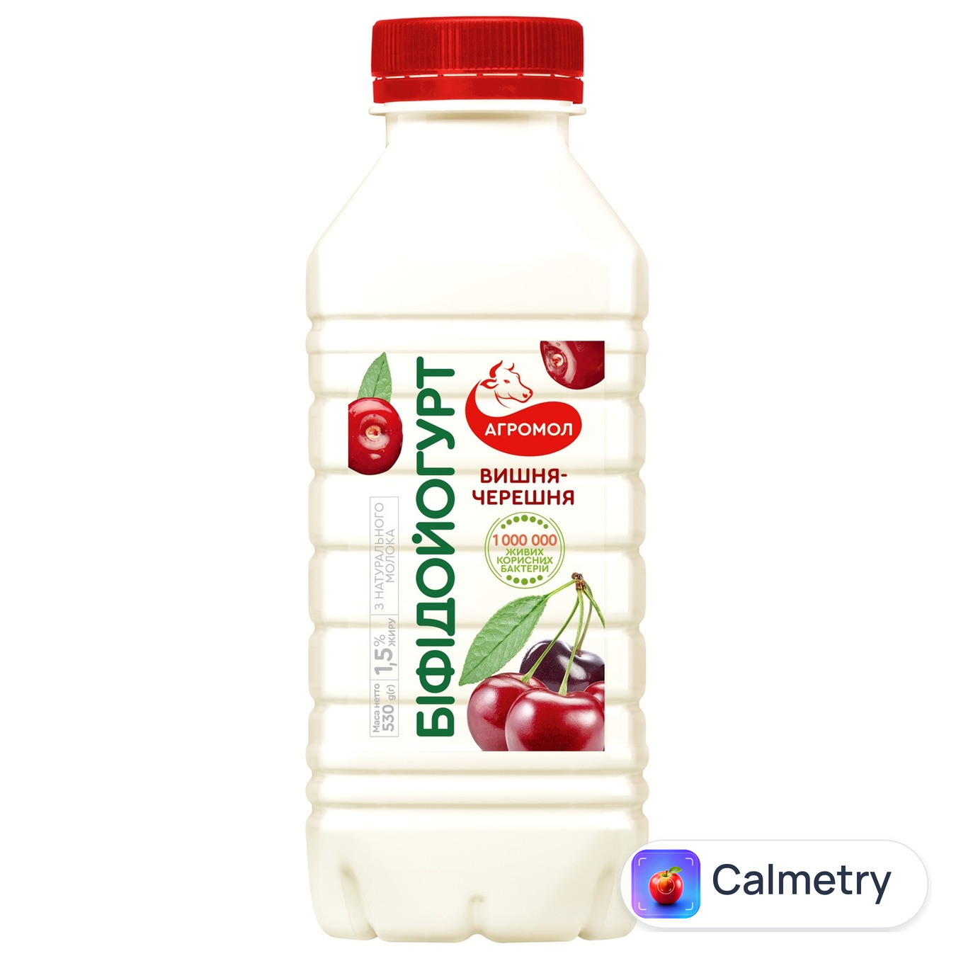 Біфідойогурт Агромол вишня-черешня 1,5% 530г