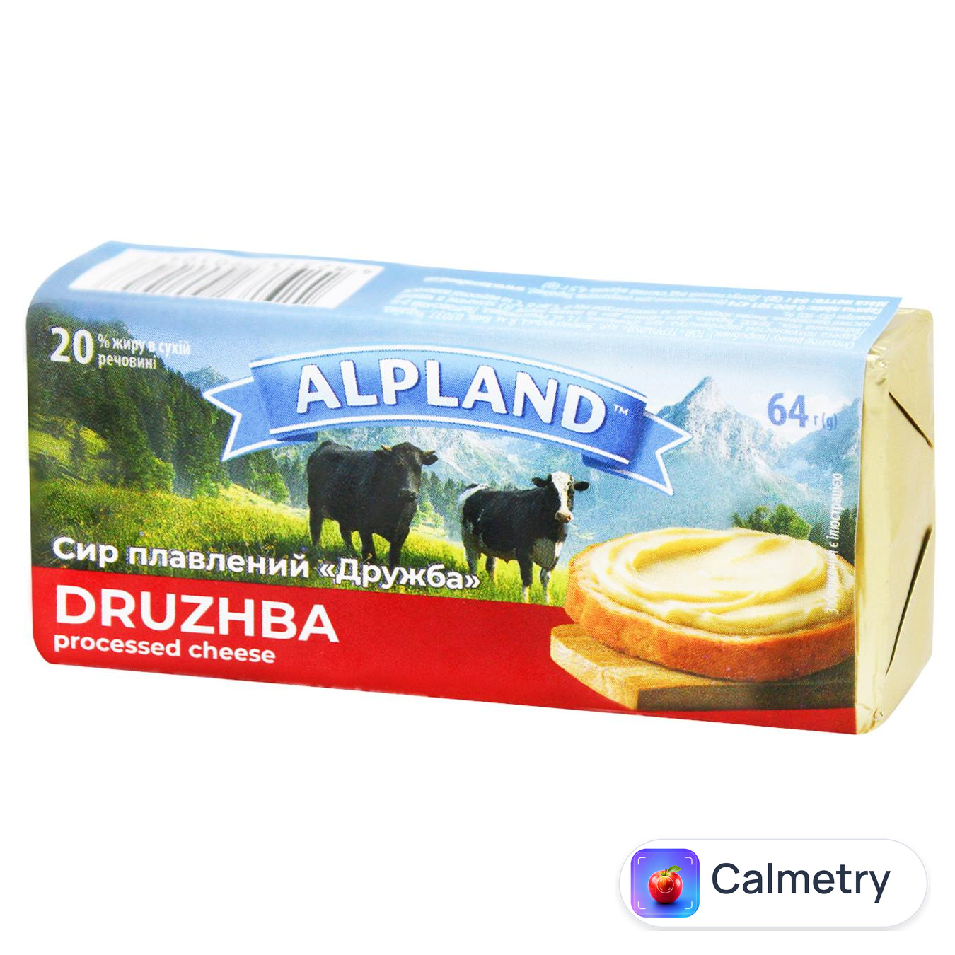 Сир плавлений Alpland Дружба 20% 64г — фото продукту