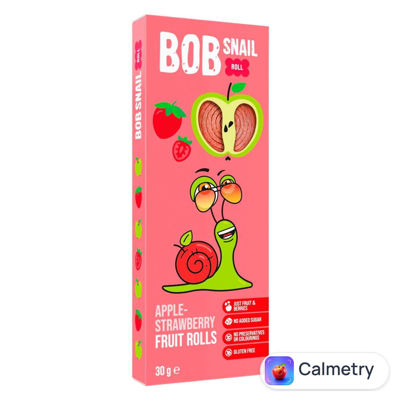 Цукерки Bob Snail Яблуко-полуниця натуральні 30г
