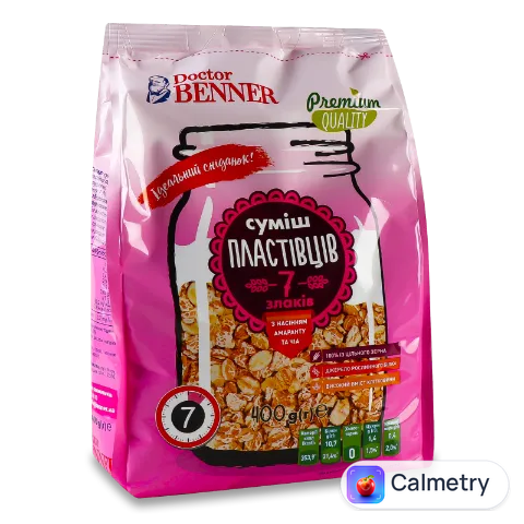 Пластівці Doctor Benner суміш 7 злаків з насінням амаранта і чіа