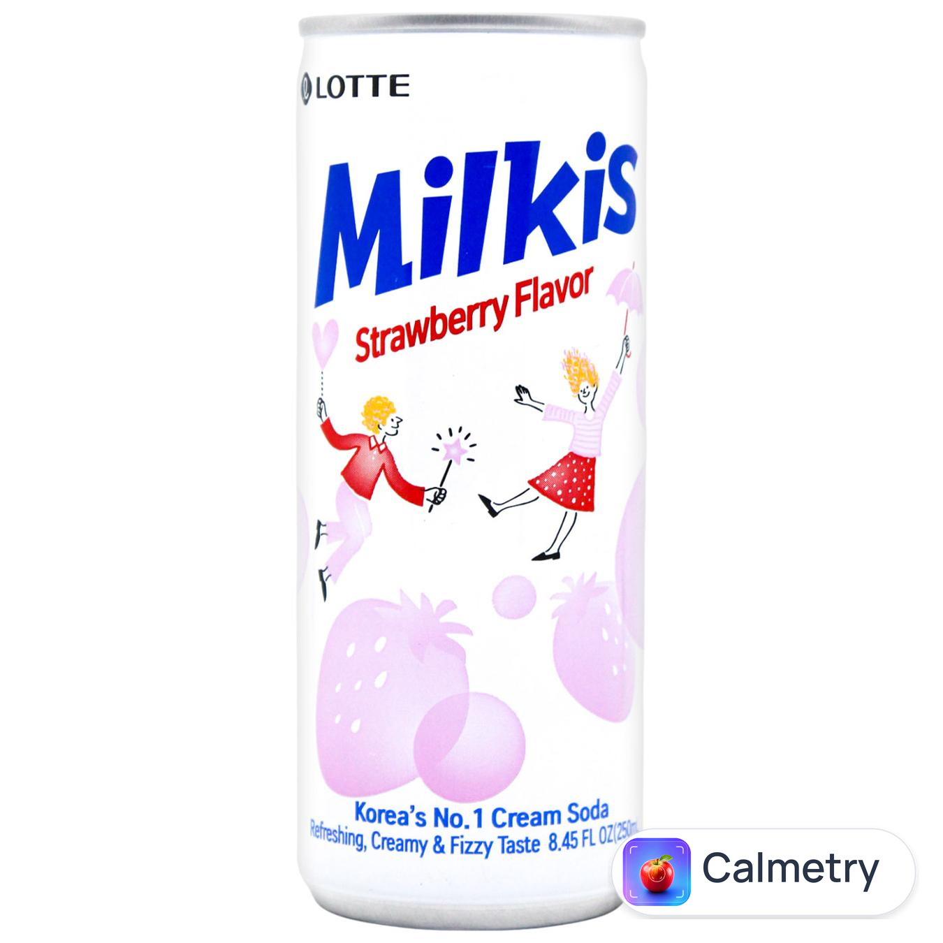 Напій газований Lotte Milkis полуниця 250мл — фото продукту