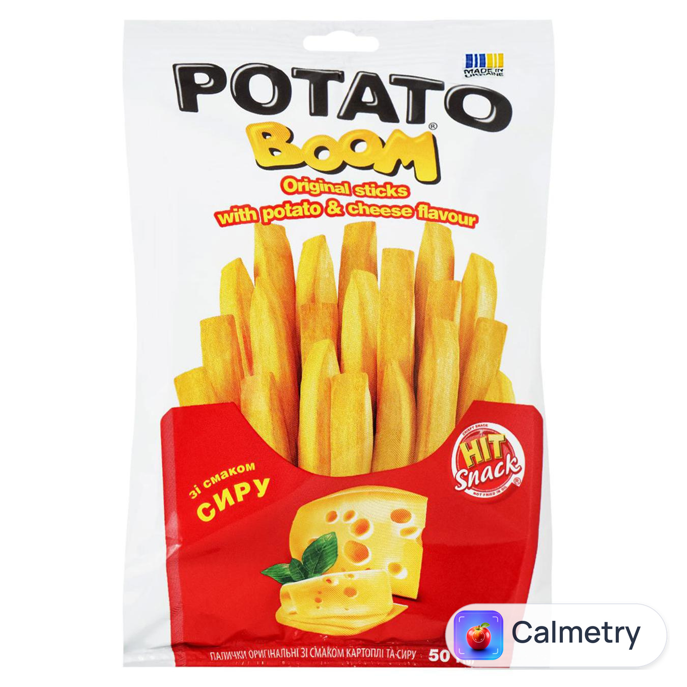 Палички Potato Boom зі смаком картоплі та сиру 50г