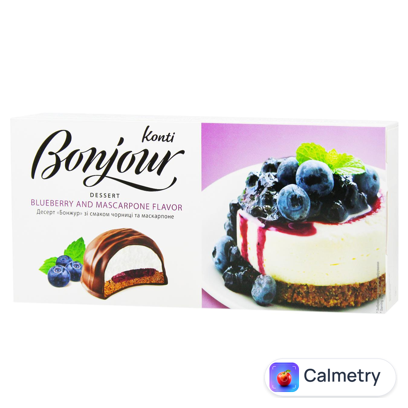 Десерт Konti Bonjour зі смаком чорниця-маскарпоне 232г