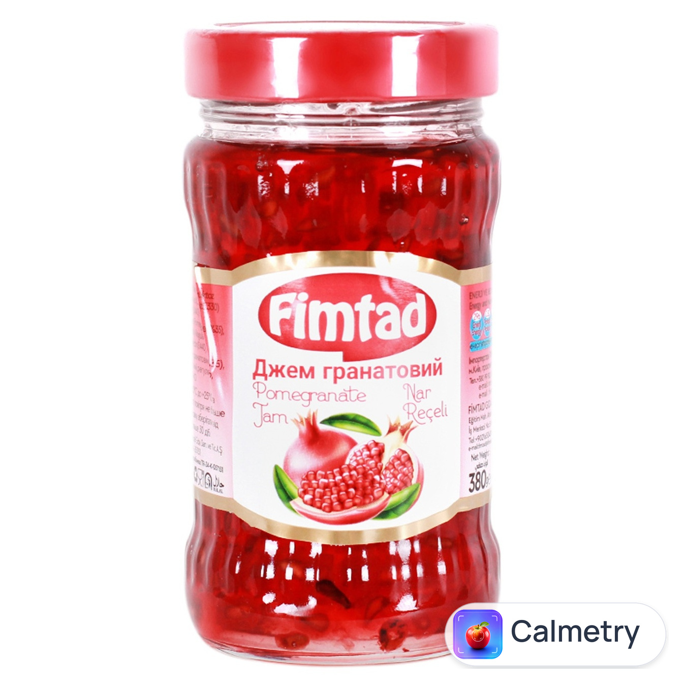 Джем Fimtad гранатовий 380г