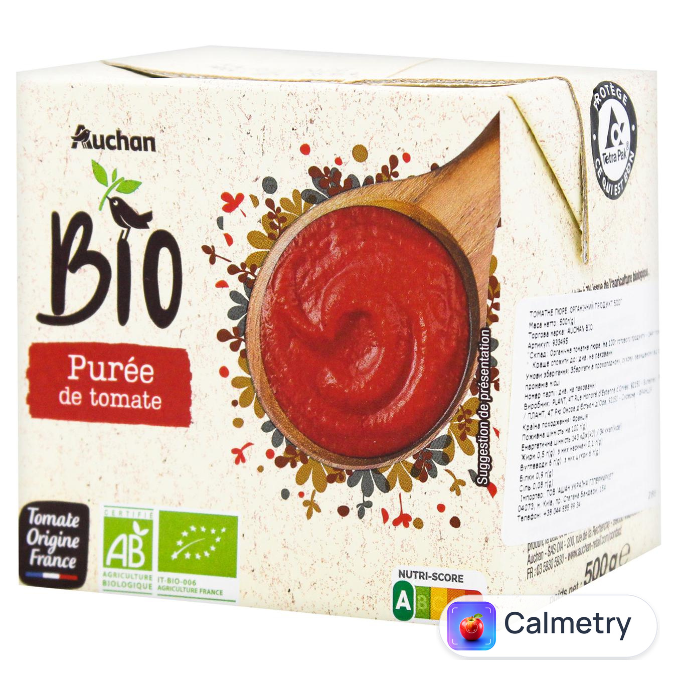 Пюре томатне Auchan Bio Прованс 500г