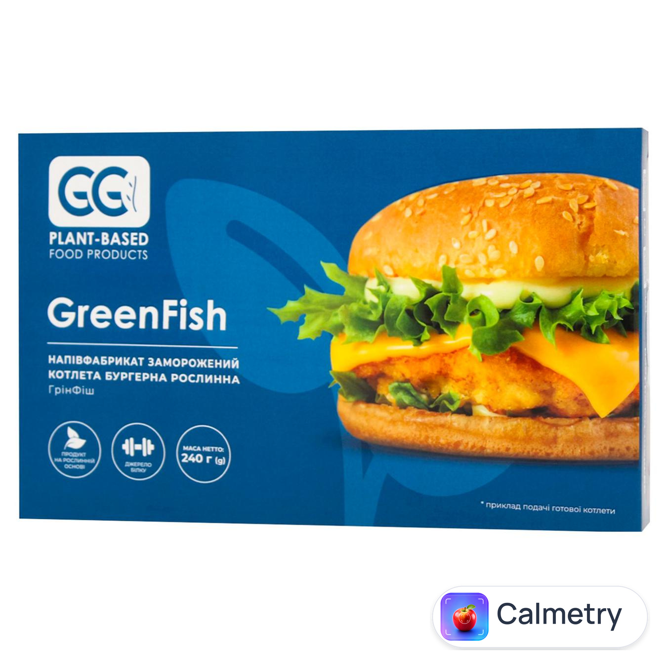 Котлета Green Go GreenFish рослинна рибна бургерна заморожена 240г