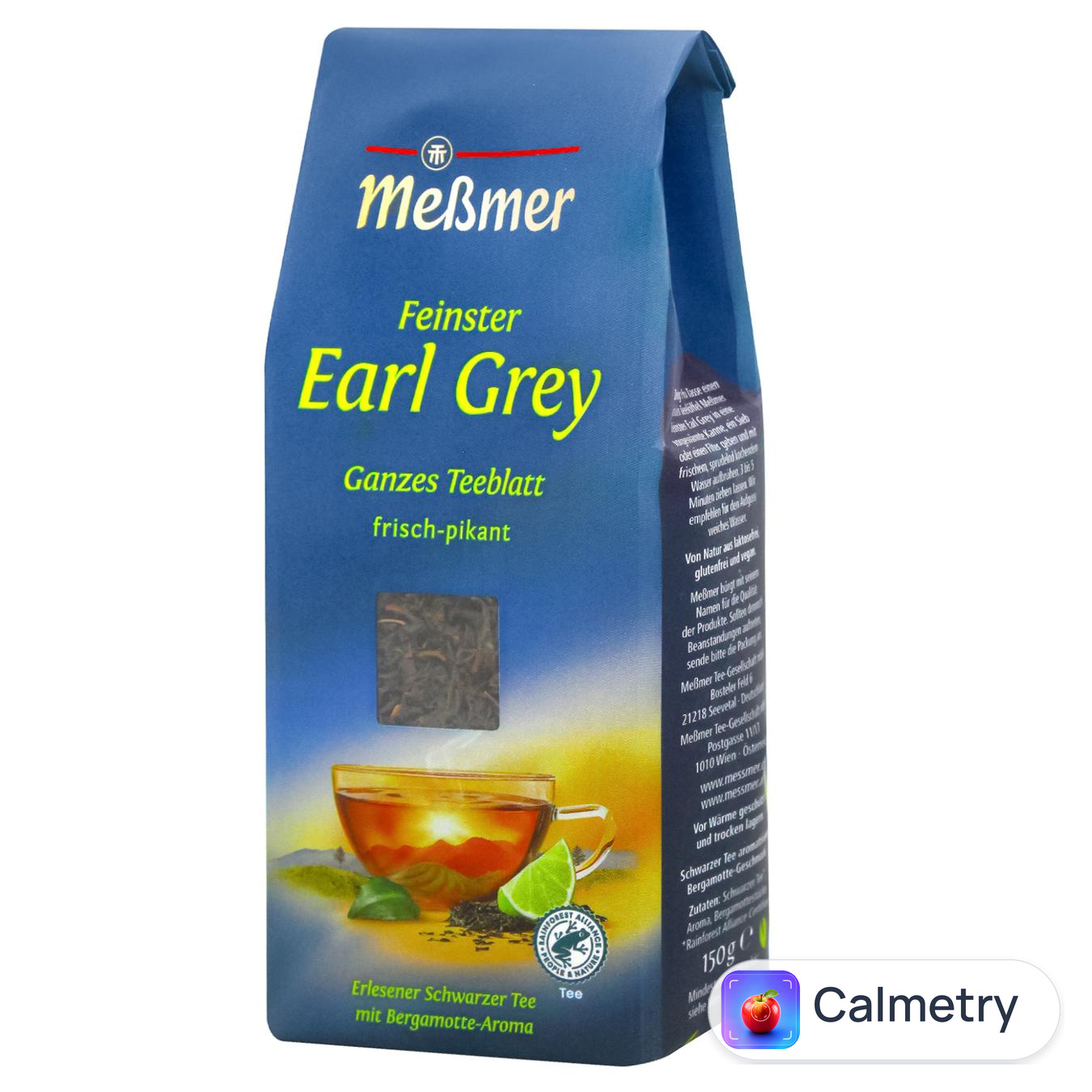 Чай чорний Messmer Earl Grey з ароматом бергамоту 150г