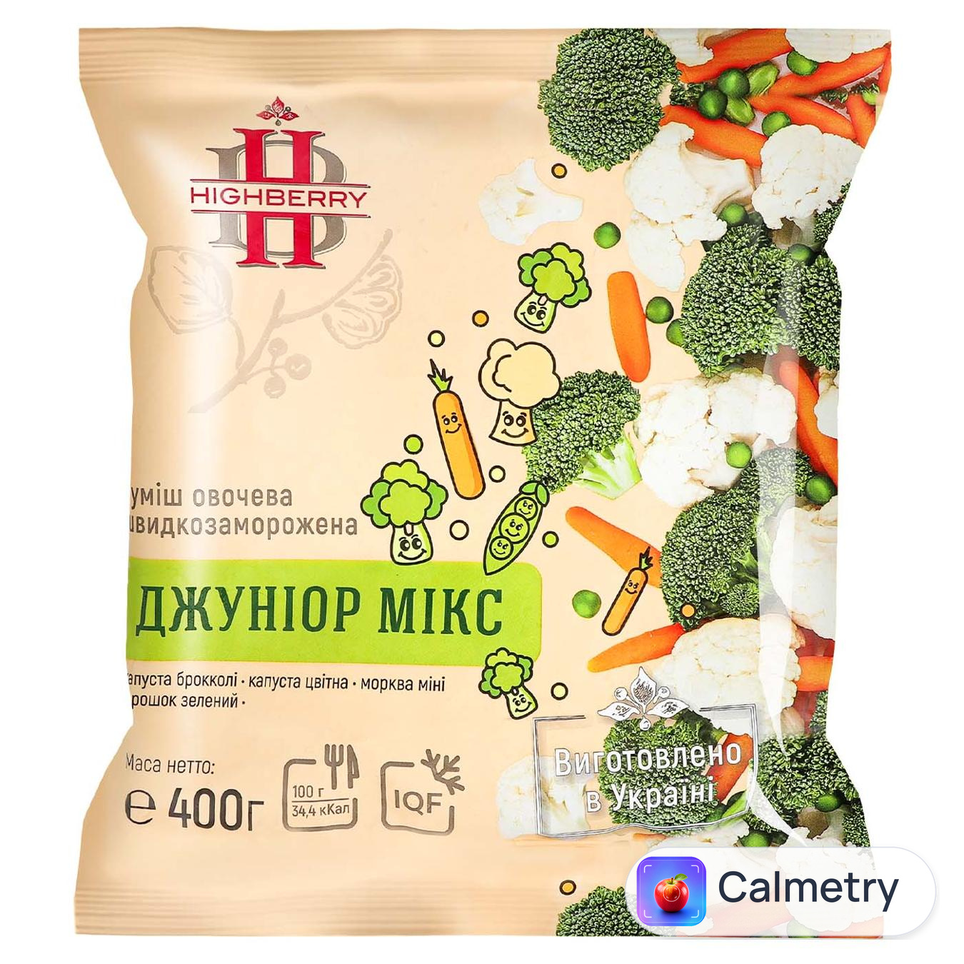 Суміш овочева Highberry Джуніор швидкозаморожена 400г