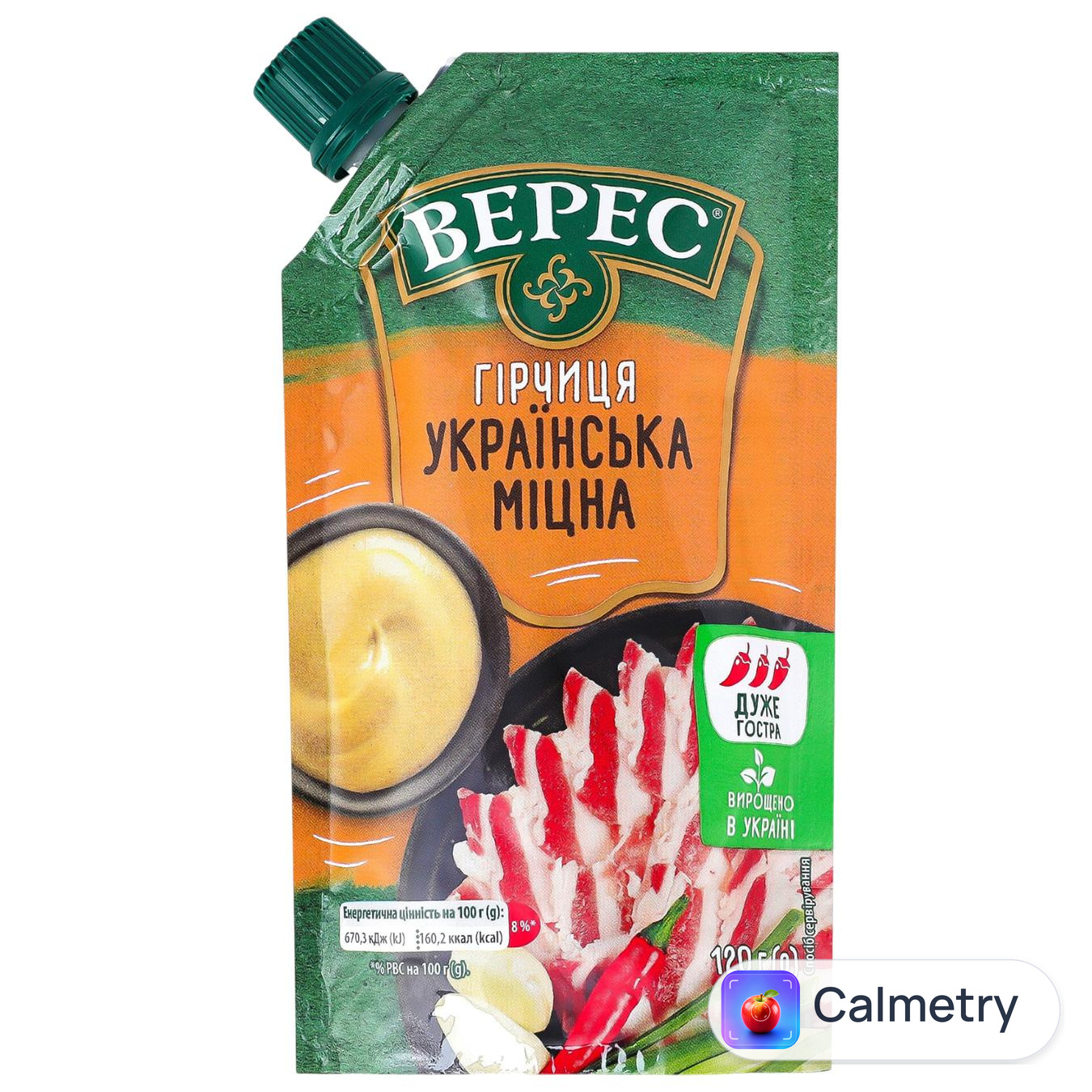 Гірчиця Верес Українська Міцна 120г — фото продукту