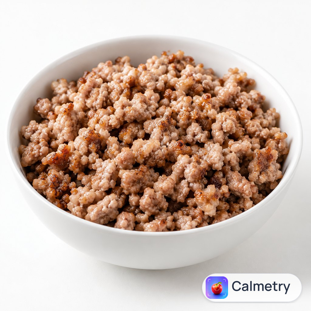 Свинячий фарш 4% жиру, смажений