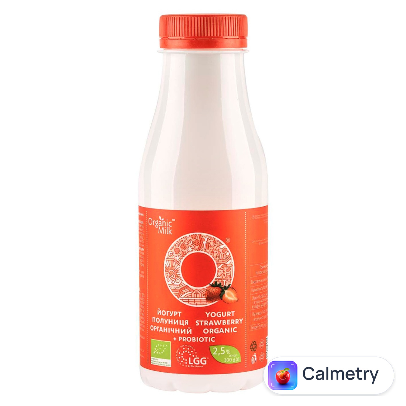 Йогурт Organic Milk органічний полуниця 2,5% 280г