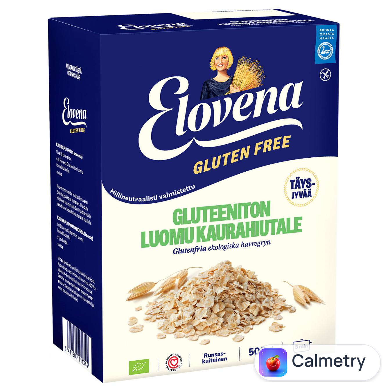 Пластівці вівсяні Elovena органічні з цільного зерна 500г — фото продукту