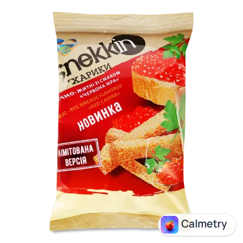 Сухарики Snekkin пшенично-житні смак червона ікра