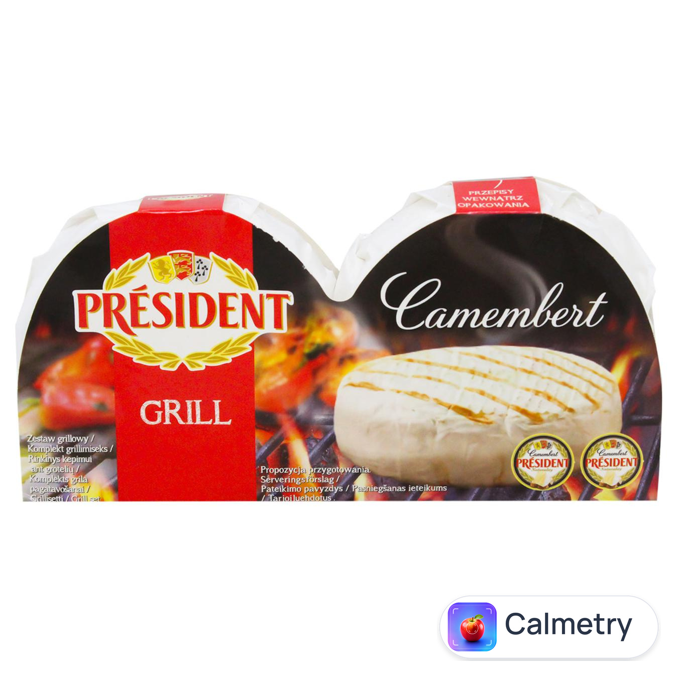 Сир President Grill Камамбер 60% 2шт*90г — фото продукту