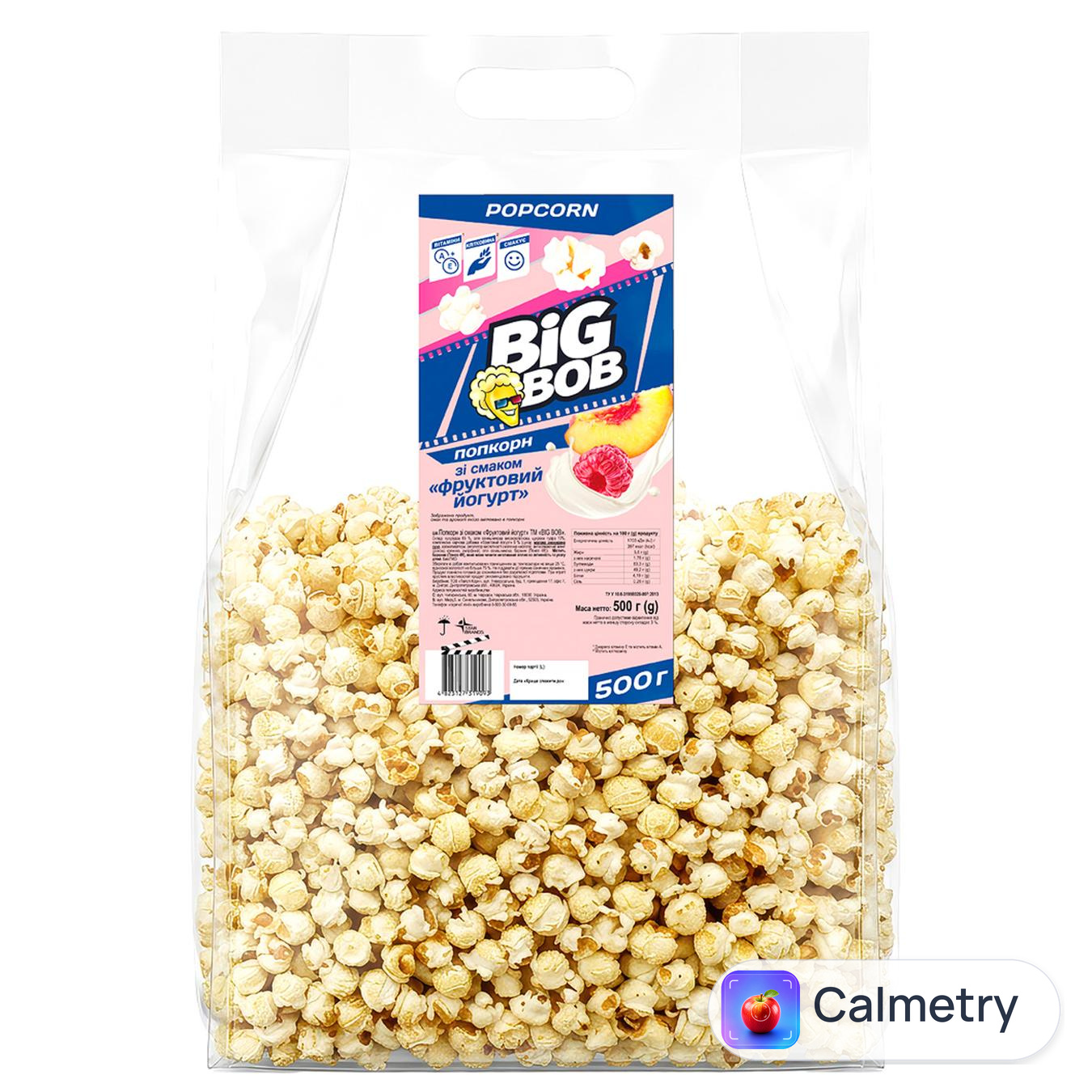 Попкорн Big Bob зі смаком Фруктовий йогурт 500г