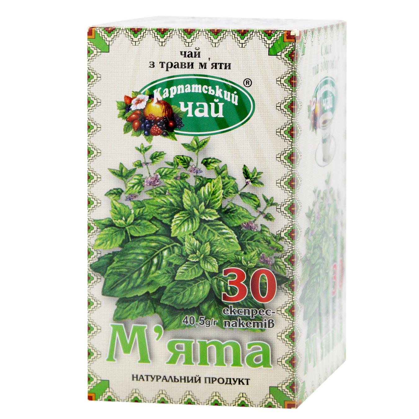 Чай трав'яний Карпатський Чай М'ята 1,35г*30шт — фото продукту