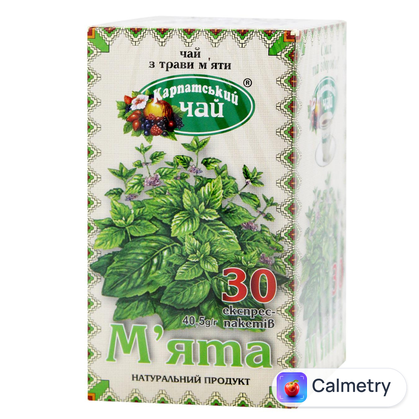 Чай трав'яний Карпатський Чай М'ята 1,35г*30шт — фото продукту