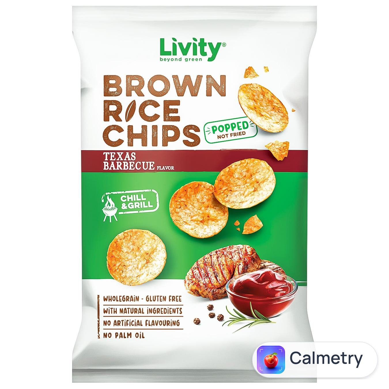 Чипси Livity рисові Техаський барбекю 60г