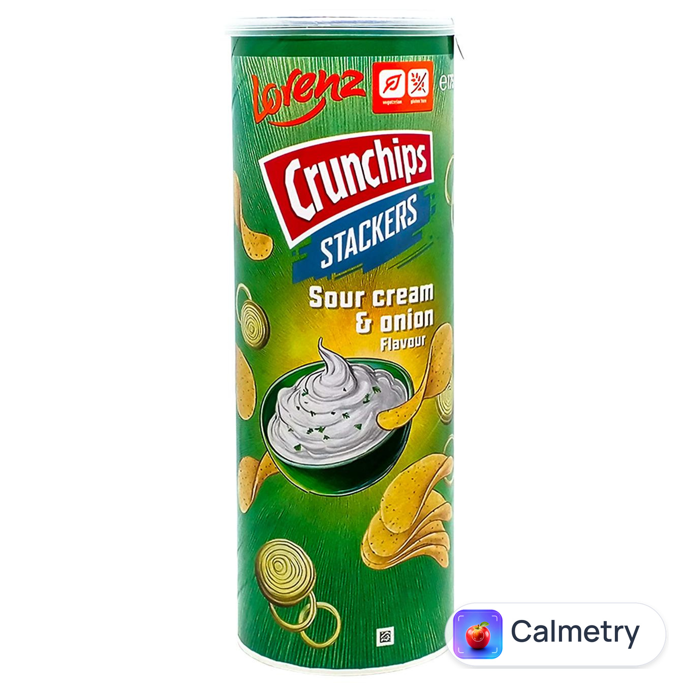 Чипси Lorenz Crunchips Stackers зі смаком сметани та цибулі 175г
