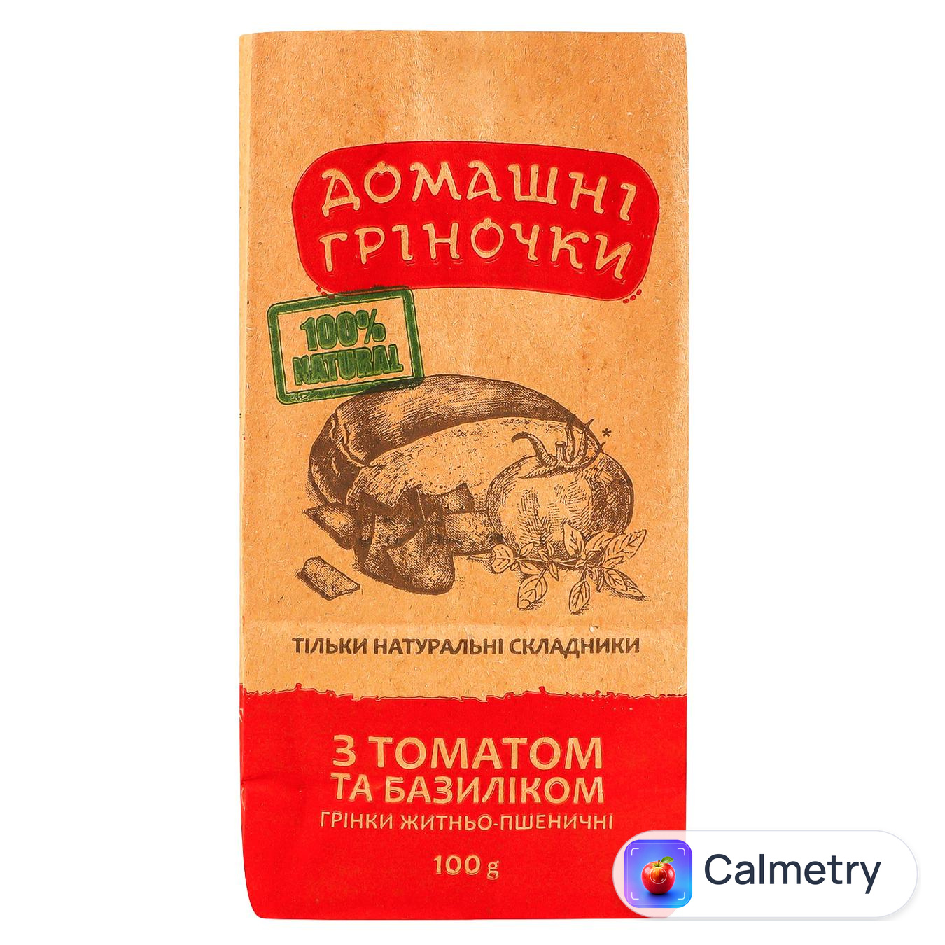 Грінки Домашні гріночки з томатом та базиліком 100г — фото продукту