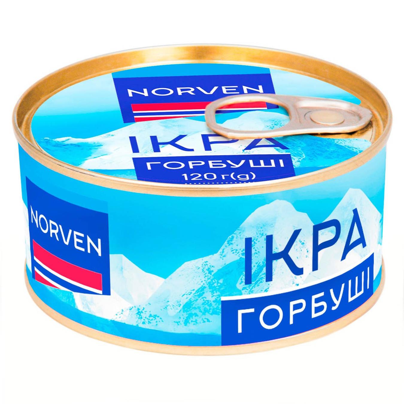 Ікра горбуші Norven 120г — фото продукту